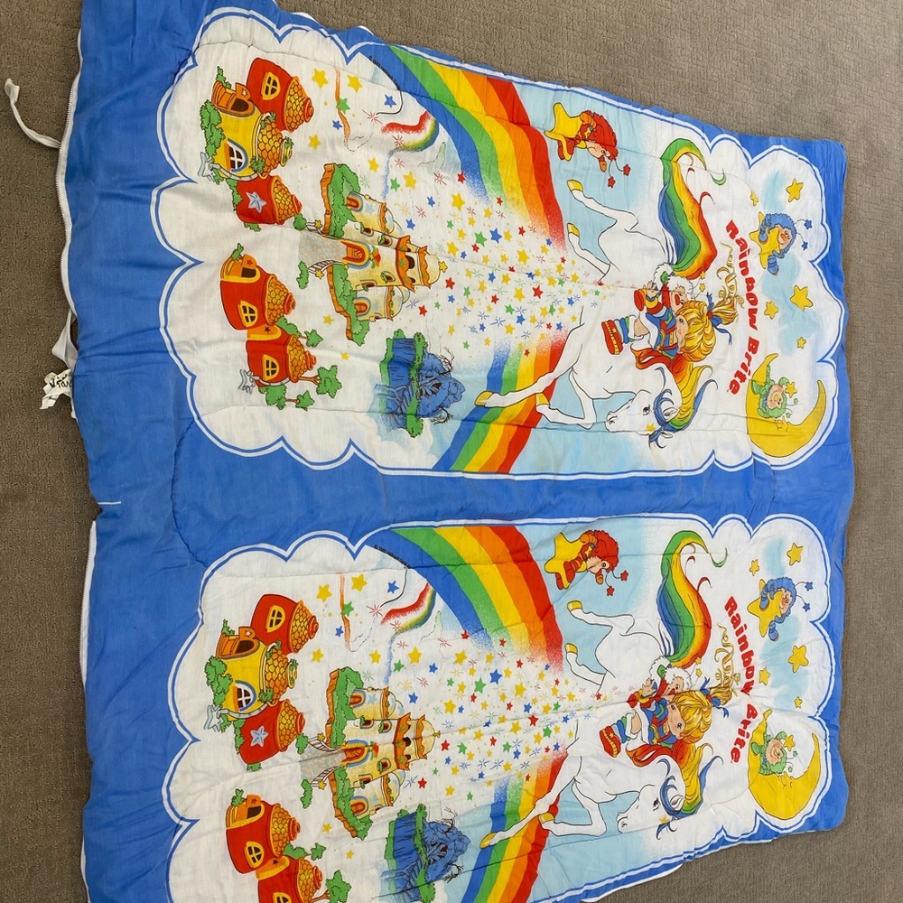 Vintage 1983 Rainbow Brite Kids Sleeping Bag Hallmark Child Size Made in USA